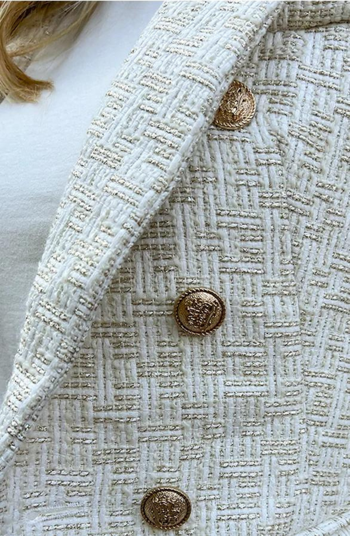 Chloé | Luxury Bouclé Blazer - Ecru White