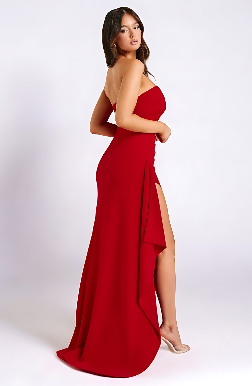 Stella | Elegant Maxi Dress - Red