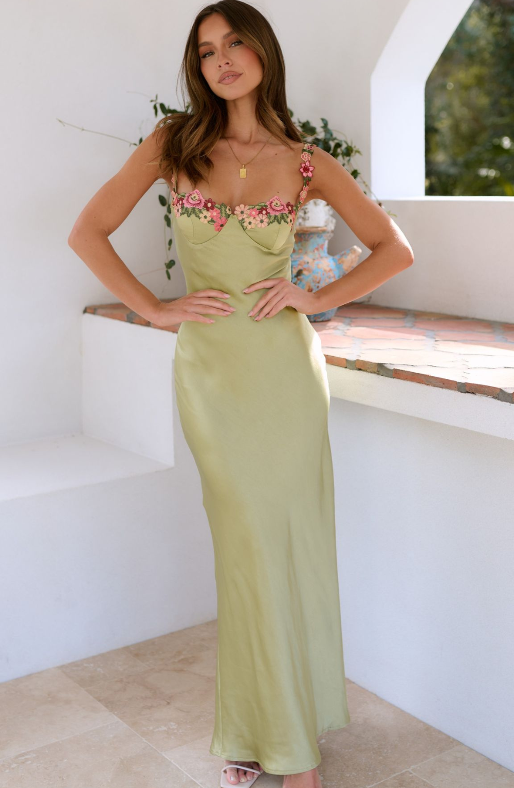 Chelsey | Maxi Dress with Flower Detail