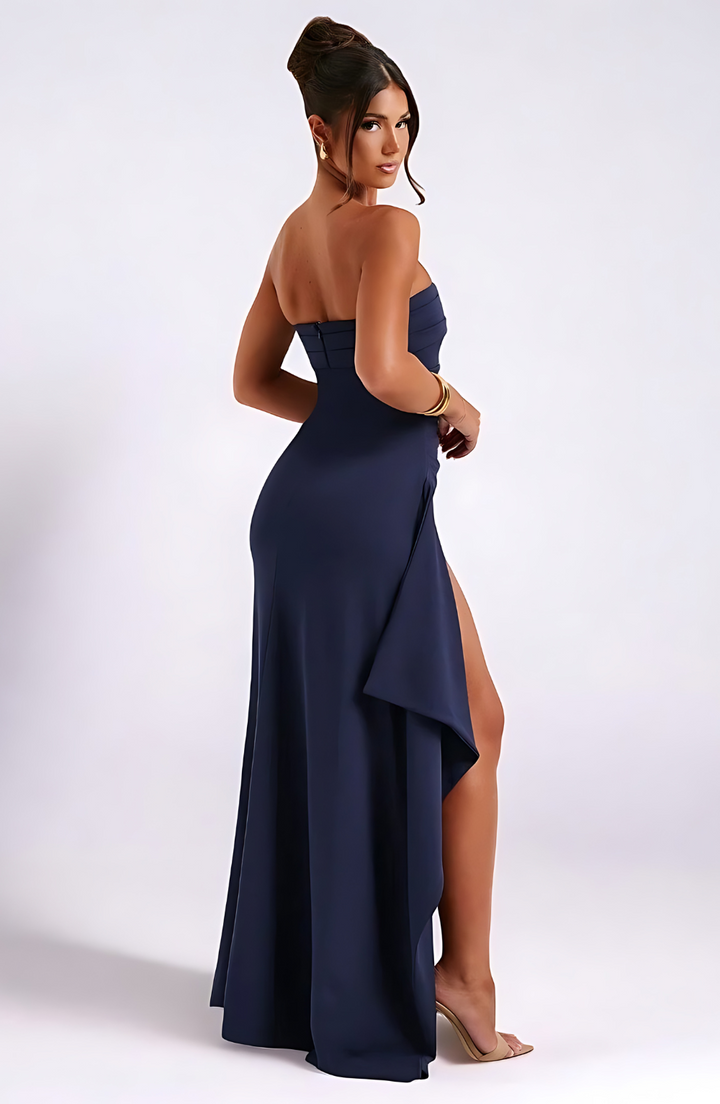 Stella | Elegant Maxi Dress - Navy