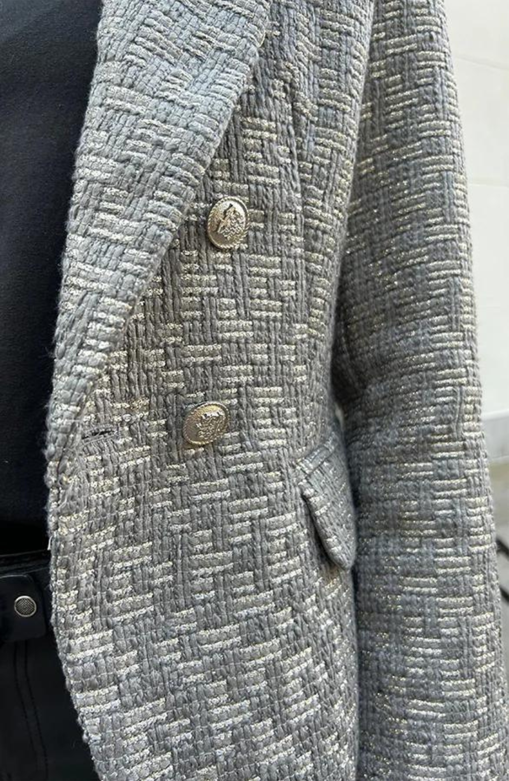 Chloé | Luxury Bouclé Blazer - Grey