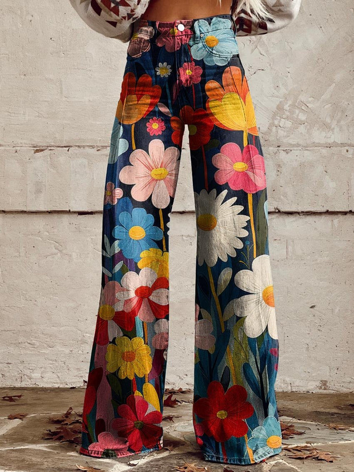 ANASTASIA | WIDE-LEG FLORAL PANTS